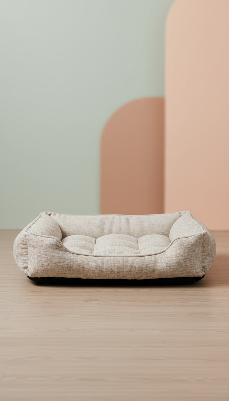 Plush Orthopedic Dog Bed Neutral Cover