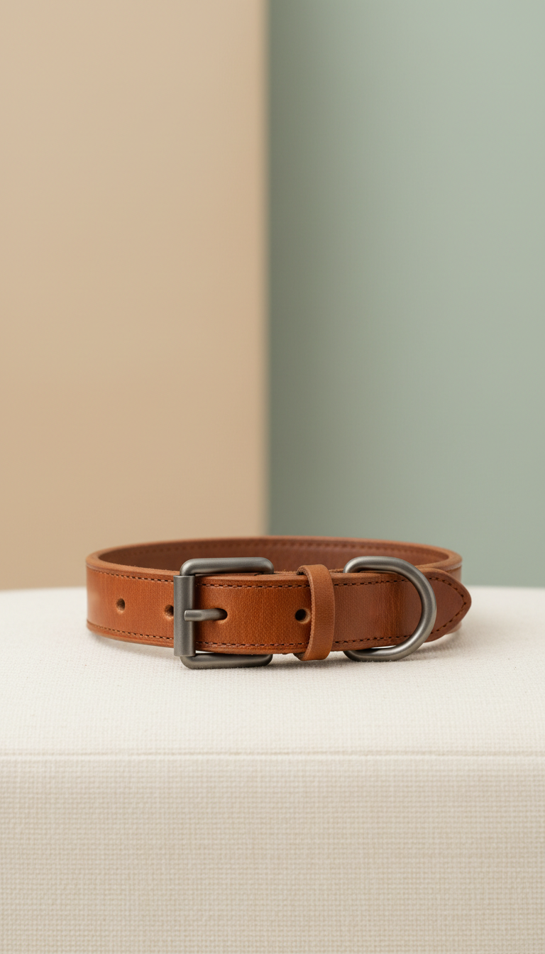 Full-Grain Leather Dog Collar